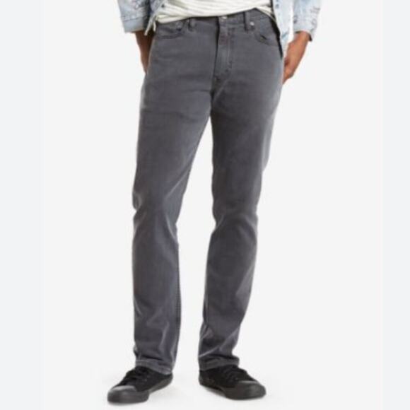 Levi's Men's 513 Slim Straight Jeans Gray Wash Size 34x32 - Picture 1 of 10